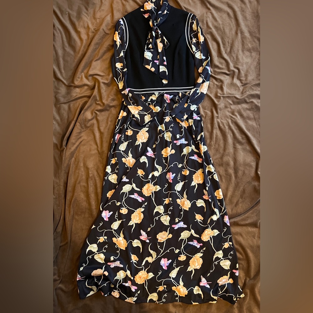 Vintage Floral Maxi Dress